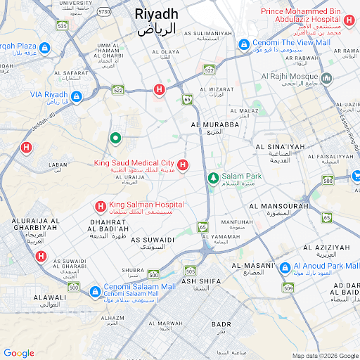 خريطة موقع القاعة